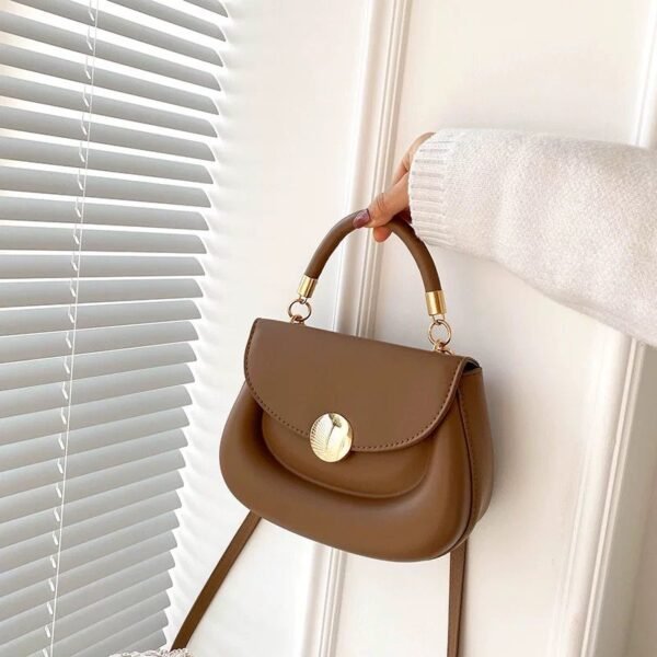 Sac bandoulière pour femme, petit sac à bandoulière moderne en cuir avec bandoulière réglable pour sac à dos de voyage - Image 3