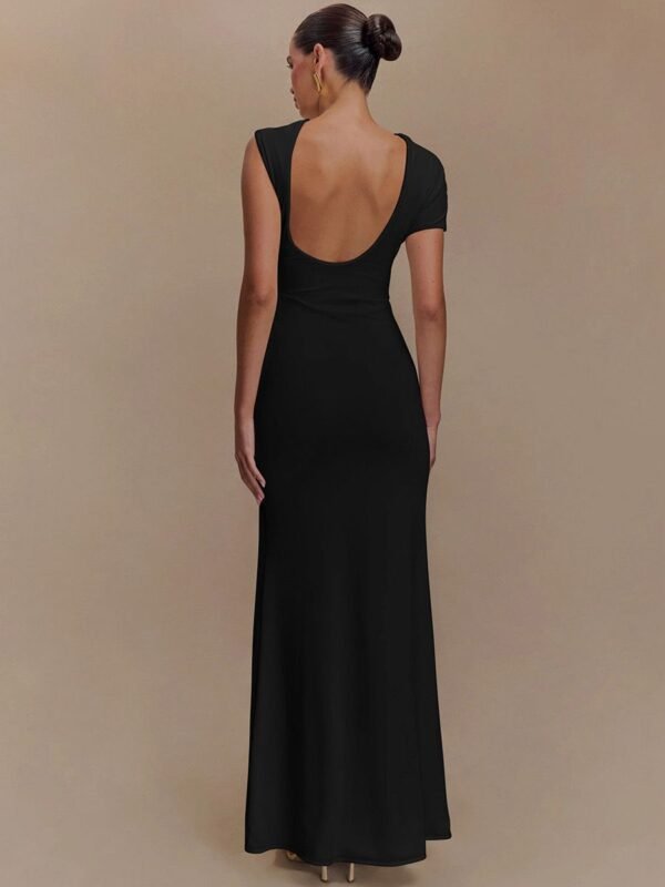 Simple And Elegant Orange Women Dress, Bodycon - Image 2