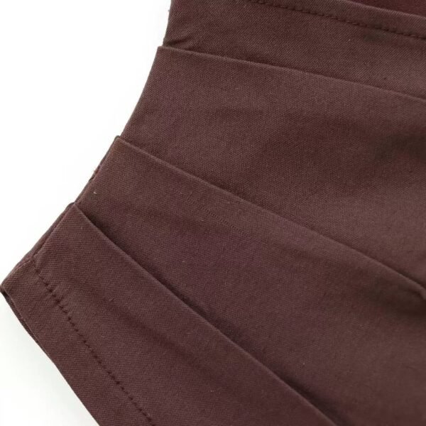 OPEN-BACK HALTER TOP - Chocolate - Image 3
