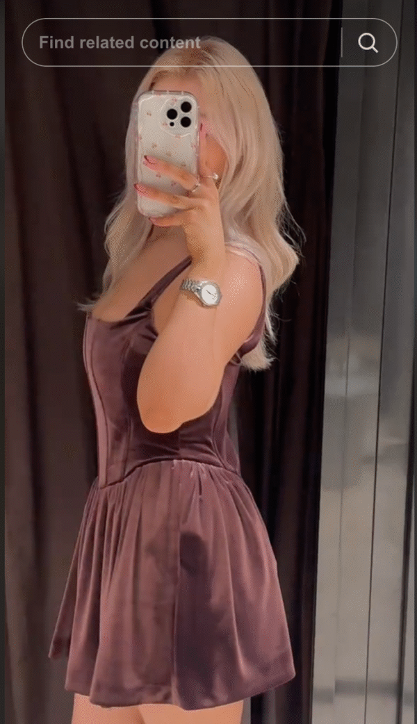Zara Velvet Mini Dress - Image 2